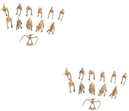SAFIGLE 24 STK Mini-Dinosaurierfigur Spielzeug pädagogische Dinosaurierfiguren Korbfüller Simulation Dinosaurierskelett Dinosaurier-Skelett Fossil Dekorationen Hölzern