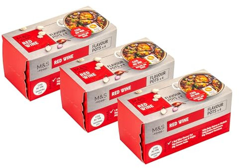 12 x Red Wine Flavour Pots, Ideal for Coq Au Vin, Gluten Free, Vegan (12 x 24 grams)
