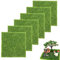 HNFKOZ 6Pcs 15cm X 15cm Artificial Garden Grass Mat for Miniature Figures, Model Craft Tiles, Dollhouse Decoration and Ornament