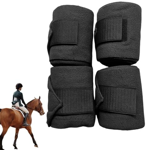 Benskydd för hästar - 4 st elastiska hästbenbandage | mjuka elastiska ridtillbehör, främre bandage för ridning, träning, tävling, utomhuspromenader