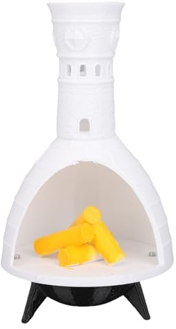 Luqeeg Linterna Decorativa para Chimenea Luz Nocturna LED Suave y Cálida para Chimenea Decoración Navideña y para El Hogar Pequeña Lámpara para Fiestas Navideñas, Reuniones