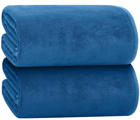 Zepphi 2er Set Duschtücher groß 70x140 cm, Dusch-Handtuch Set/Badetücher Set, Badetuch Saunahandtuch Mikrofaser Baumwolle, Weich & saugfähige