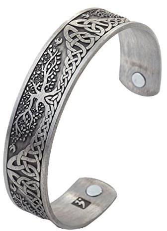 Armreif mit Design des Pagan Yggdrasil Baum des Lebens, nordische Mythologie, magnetisches Gesundheits-Armband, für Damen und Herren