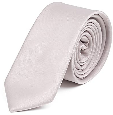 DWOY Herren Krawatte Solid Color Satin Schmale Herren Krawatte 6 cm