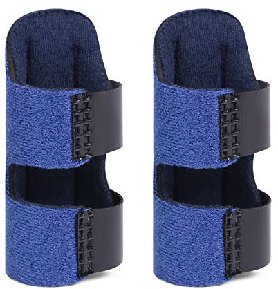 ACWOO Fingerschiene, 2 Stück Fingerglätter Finger Schiene Stabilisator, Weicher Bequemer Fingerstütze, Fingerbandage für Gebrochene Verstauchte Arthritis oder Tendinitis (Blau)
