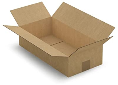 10 förpackningar kartonger 40 x 20 x 10 cm - enkel räffla