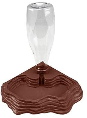 luckxuan Aquarium Schildkröten/Aquarien Futterbox Pet Feeder Waterer Bowl Lizard Basin Reptile Box Feeding Terrarium Schildkröte (Color : Bruin)