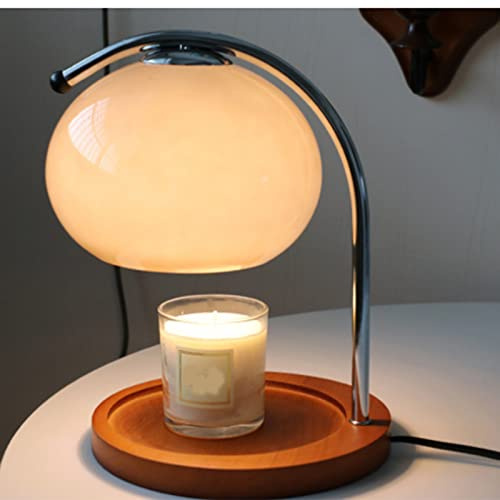 Lampe Chauffe-bougie, Lampe Chauffe-bougie de Simplicité Moderne, Lampe de Fusion de Cire Aromatique Lampe Chauffe-bougie Rétro, pour la Décoration de la Chambre à Coucher(Beige)