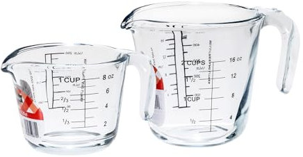 Ôcuisine® Jug Glass Set | Extreme Resistance | Freezer Safe - Microwave Safe | Borosilicate Glass | Made in France (Jug Set of 2 (0.25, 0.5LT))