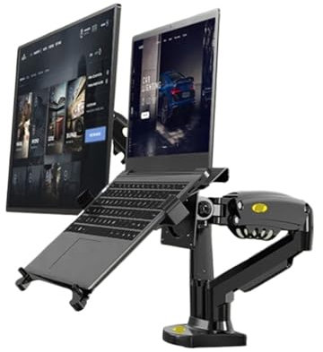WGJJPQYK F160 10-17,3-Zoll-Laptopständer, um 360 Grad drehbarer 10-27-Zoll-Luftdruck-Vollbewegungs-Luftunterstützungs-LCD-TV-Desktop-Bildschirmständer