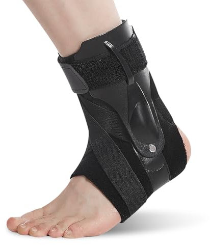 Sprunggelenkbandage für Damen & Herren,Knöchelbandage mit Klettverschluss Einstellbares,Bandage Fußgelenk mit PE Board Stark Stabilisierung für Schwere Verstauchungen,Knöchelschmerzen (XL 43-46)