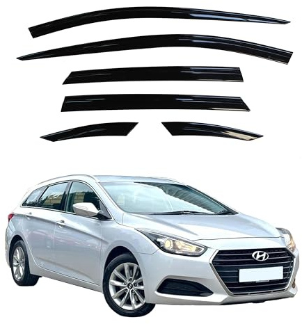 Auto Clover Wind Deflectors Set for Hyundai i40 5 door Estate (6 pieces)