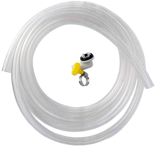 YiQinzcxg Tubo di scarico della condensa da 10 piedi con connettore antipiega, tubo di scarico lungo tubo di scarico dell'acqua, struttura in PVC