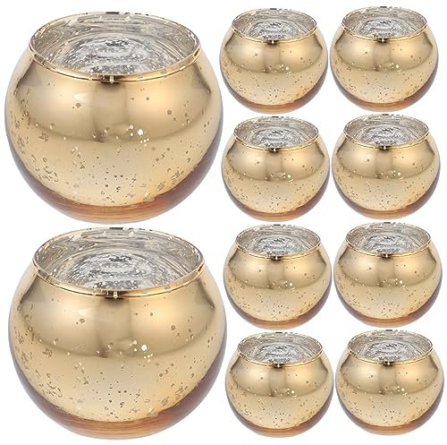 Amosfun Votivkerzenhalter 12er-set Teelichthalter Aus Glas Tafelaufsatz für Partys und Hochzeiten