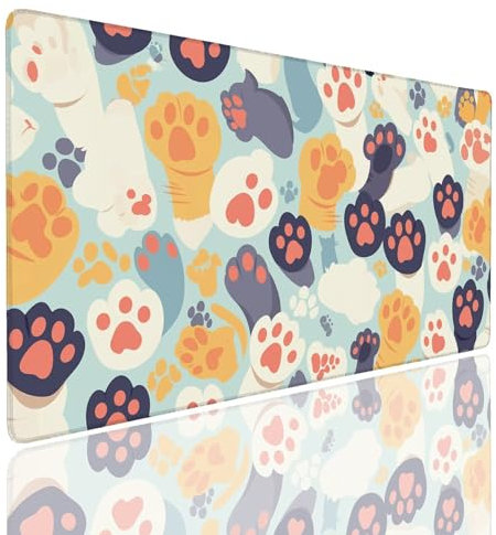 Tappetino per Mouse da Gaming, Tappetino Mouse Pad XXL Grande, Mousepad con Impermeabile e Antiscivolo, Lavabile Sottomano Copri Scrivania, Tappetini Tappeto Mouse Mat 1600x800x4mm Classical (8)