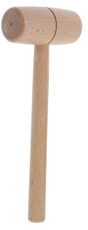 KONTONTY Beechwood Carpenters Mallet for Woodworking Small Wood Mallet for Carving Craft Hammer for DIY Projects and Leathercraft