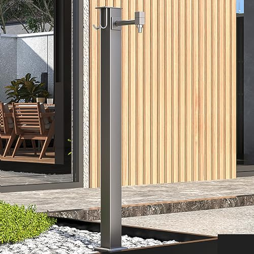 Frost-Free Water Spigot Stand - Vertical Garden Hose Holder, Freeze Proof Outdoor Faucet Post, Weather-Resistant Design, 40CM Height with Bottom Water Inlet