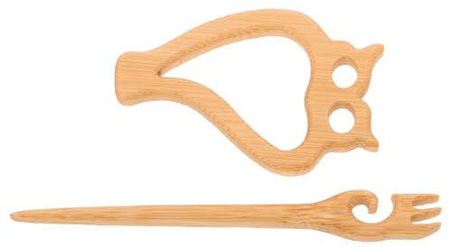 NOLITOY Broche en Bois Faite la Main de Hibou – Épingle Décorative pour Pull, Cardigan et Écharpe – Broche Animale Bois pour Femmes, Épingle à Châle Polyvalente, Accessoire Élégant