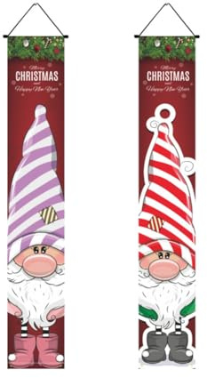 Bosiyrggrl Feliz Navidad. Cuelgue Carteles Decorativos Navideños para Interiores y Exteriores, Puerta de Entrada y Garaje B