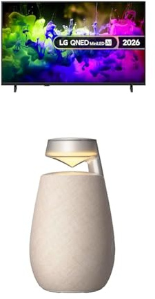 LG 43QNED7EB3C 43-Inch QNED MiniLED AI 4K UHD Smart TV bundle with XO2 Portable Bluetooth Multi-Directional Speaker, 15H Battery Life, IP55 Waterproof