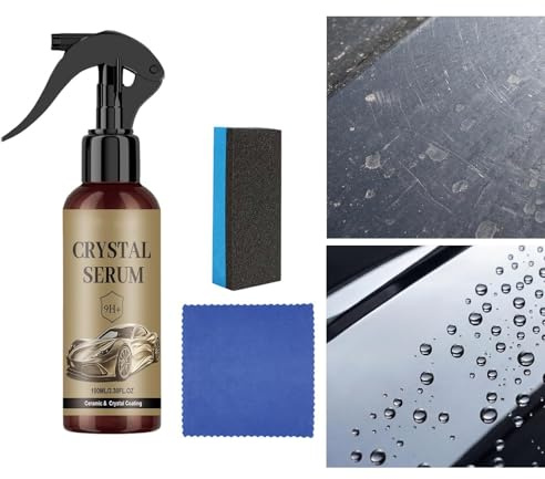 Dgayaeic Spray de Recubrimiento Cerámico para Coches - Protector de Pintura 9H - Spray De Revestimiento Cerámico Para Coches 100ml Con Esponja Y Paño - para el Cuidado Detalles, Protección y muy Alto