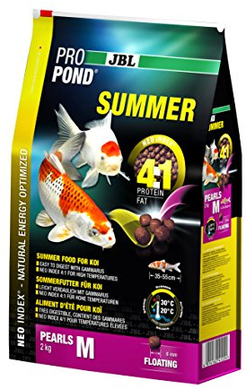 JBL Comida de Verano para Koi con Perlas flotantes de Temporada, ProPond Summer Talla M, 2 kg