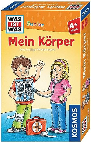 KOSMOS 711498 was ist was Junior - Mein Körper, Lernspiel für 2-4 Kinder ab 4, Reisespiel, Kinderspiel, Geburtstagsgeschenk, Mitbringsel