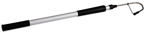 wellenshop Teleskop-Bojenhaken 84-136 cm Aluminium Kunststoff, Edelstahl-Haken Schleusenhaken Haken Schleuse Boje Boot Bojen-Fänger Fanghaken