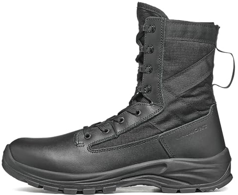 GARMONT TACTICAL T8 LE 2.0 EMS-Stiefel für Herren und Damen, polierbares Vollnarbenleder, leicht und atmungsaktiv, seitlicher Reißverschluss, einheitlich konform, 20,3 cm hoch, Schwarz