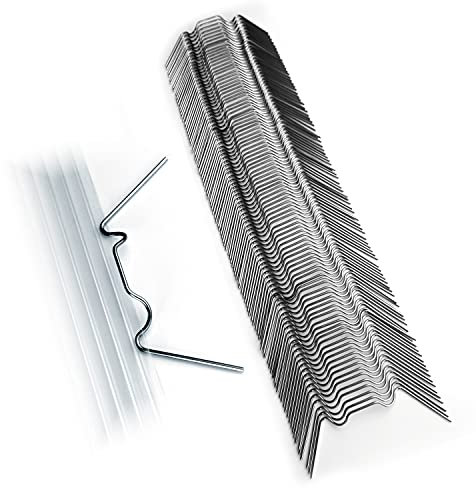 KAISER plastic® Gewächshausklammern | 100 Stk. Set | aus rostfreiem Edelstahl | Xtra Stark 1.6 mm | Premium Qualität | Ideal für Gewächshausplatten