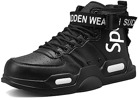 FUSHITON Herren Laufschuhe Mode High Top Sneakers Freestyle Hi-Top Lässig Sportschuhe Wanderschuhe Hoch Turnschuhe Freizeitschuhe Fitness Hohe Schuhe