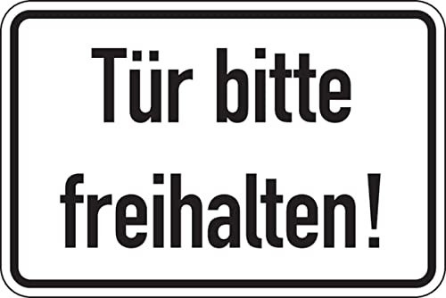 Dreifke® Aufkleber Türschild, Tür bitte freihalten!, 100 x 150 Folie selbstklebend 150x100mm