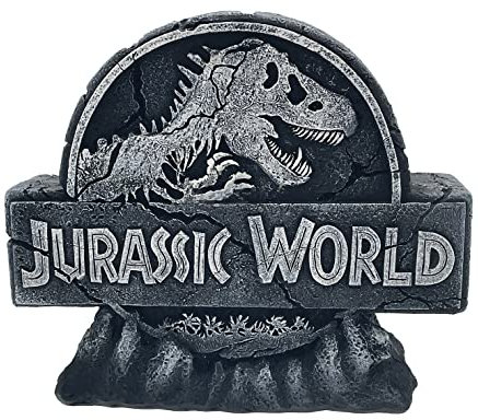 Jurassic World- Spardose aus Harz, Sparen, Jurassic World Figur, Schwarz, Offizielles Produkt (CyP Brands)