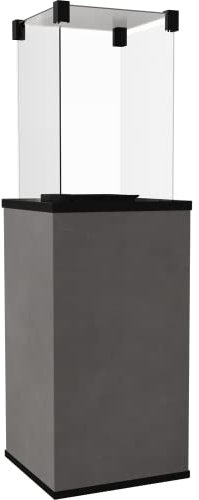 KRATKI Patio Mini Outdoor Moderner Gasheizstrahler 8,2 kW mit Rädern für Gartenterrasse 136,6x44,2 cm Propan G30/50mbar Powered Manual Control CALCE ANTRACITE Quartz Spinter