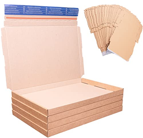 BIGtec 50 Großbriefkartons 300 x 200 x 20mm braun Faltschachtel Post Großbrief Karton Versand Verpackung Postkarton Selbstklebeverschluss selbstklebend Aufreißfaden DHL Paket Päckchen DPD Hermes GLS