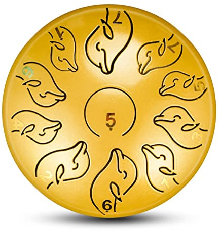 Stahlzungentrommel, Steel Tongue Drum, 1 Noten 6 Zoll Handtrommel, Schlaginstrument Handpan für Kinder oder Erwachsene