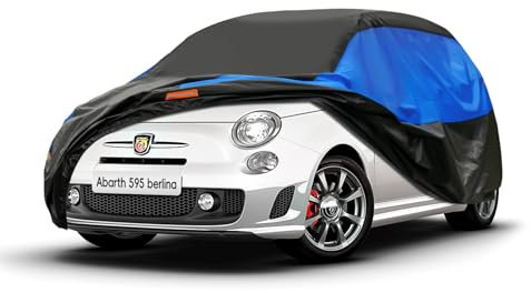 GUNHYI Autoabdeckung Wasserdicht und atmungsaktiv, Vollgarage Autoplane zum Schutz vor Regen, Schnee, Sonne und Staub im Winter. Auto Abdeckplane Geeignet für City Car Schrägheck (Bis zu 360 cm) 2S