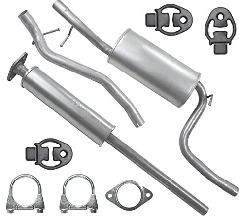 Polmo Schaldampferset Auspuff für Focus C-Max 1 I MK1 C-Max 1 I MK1 Focus 2 II MK2 1.6 1.4