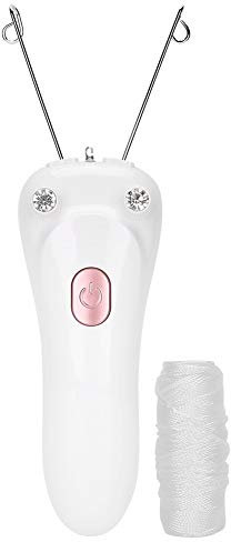 Strumento per Infilare le Sopracciglia, Filettatura per il Viso, Epilatore per Filettatura Elettrica Donna Depilatore con Ricarica USB Epilatore con Filo di Cotone (cavo USB (Rosa)