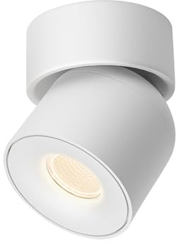 Aisilan White Ceiling Spotlights LED Dimmable 9W Warm White Rotatable Kitchen Spot Lights 360° Adjustable Single Ceiling Spot Lights for Kitchen, Living Room, Bedroom, Stairs, Corridor, Lounge