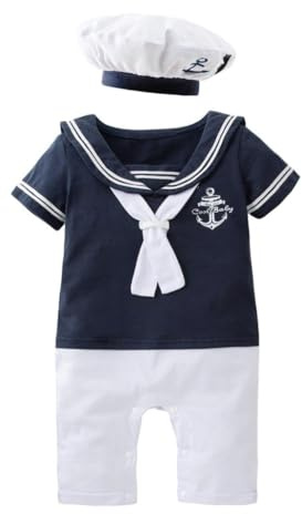 Lito Angels Tutina per Neonato, Maniche Corte, Blu Navy, 9-12 Mesi 80