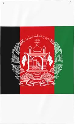 Flagge von Afghanistan, Druck, 90 x 152 cm, Gartenflagge, Outdoor-Dekoration, saisonale lustige patriotische Dekoration, Militärgeschenke