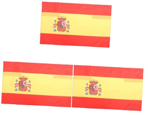 Mipcase 3pcs Flag Cape Spain Bunting Soccer Flags Costume Cape Patriotic Spanish for Adults