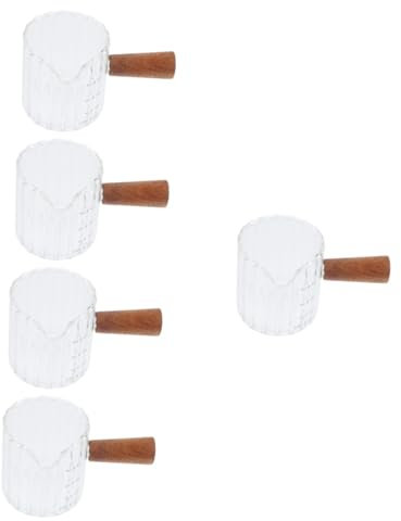 Garneck Set Di 5 Tazze Di Misurazione Per Caffè Espresso in Da 90 Ml Non Resistenti Calore Per Bar E Ristoranti