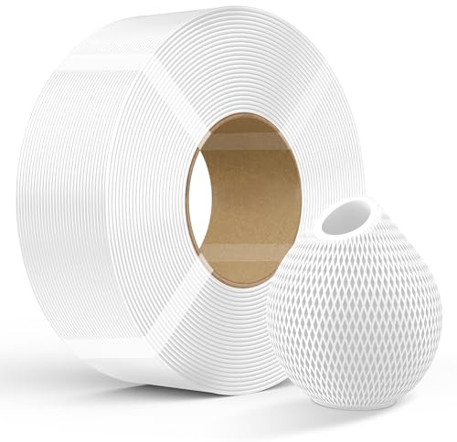 Creality PETG Filament Refill stampante 3D Filament 1kg 1.75 mm(2,2 libbre) for Riutilizzabile Bambu Lab, Precision Dimensional ± 0,03 mm, PETG Blanco