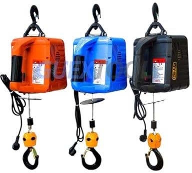 AYJYZHIAG Polipasto eléctrico portátil de 100 a 500 kg, cabrestante Manual, Cable de Acero, grúa de Remolque, grúa pequeña for Interiores y hogares.(Wire 500kg 7.6m)