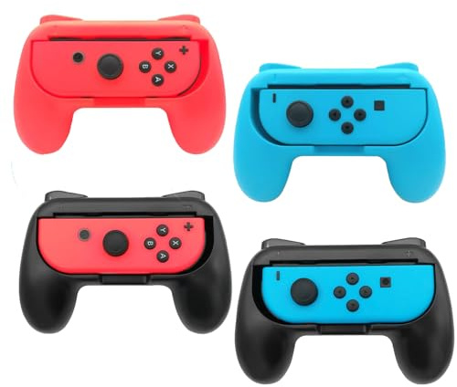 Zorplex 4 Pack Hand Grips Kompatibel med Nintendo Switch, ABS Handtag Kit för Switch OLED, Ergonomisk Design Grepphållare, Joy-Con Switch Controller Handtagshållare Accessories