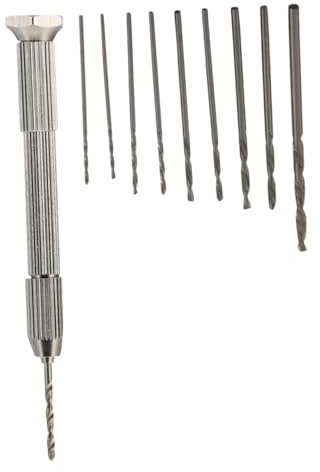 HONITANO Trapano Mano Di Punte Per Mini Trapano Utensile Rotante Per Modellismo Noce Perline Cera d Api Noce d Ulivo Con Morsa Perno Con Testa Girevole