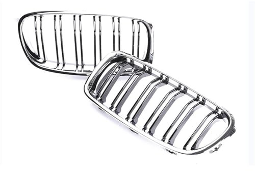Frontgrillgitter Für 3er F30 F31 F35 2012-2019 Carbon Fiber Facelift Racing Grille Niere Frontstoßstange Zubehör Nierengitter Grill(Dual Chrome Black)