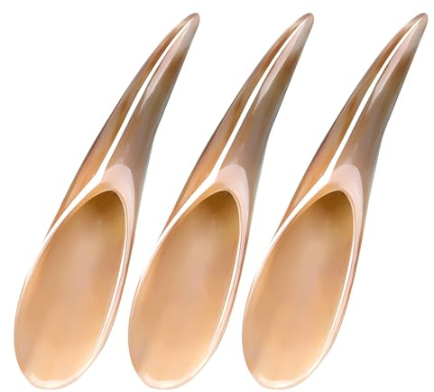 Gua Sha Werkzeugset 3 Stück aus Ochsenhorn für Massage | Glatte Kante, Tragbar für Reise und Hautpflege Routine, Geeignet für Arme und Beine